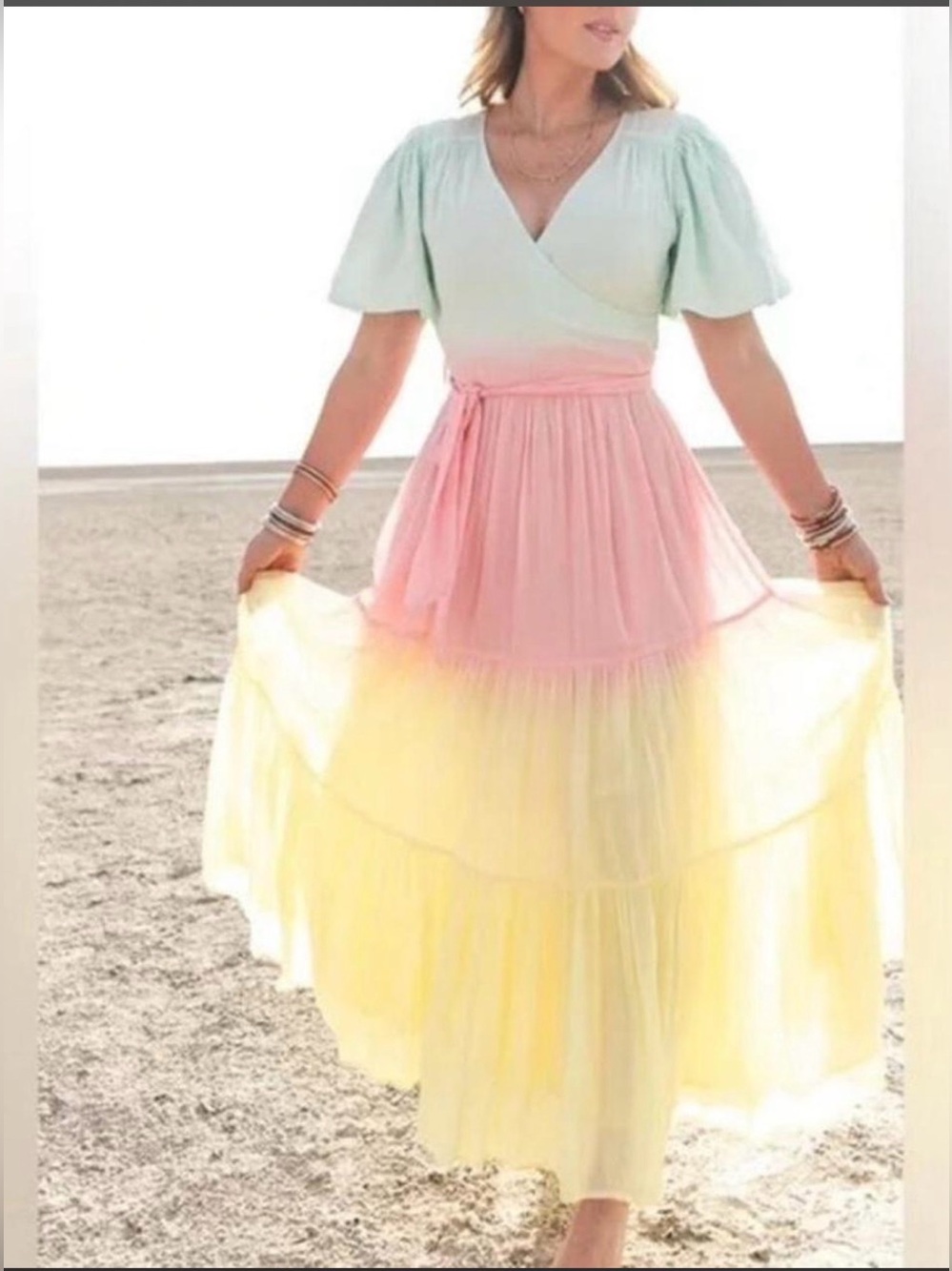 NWT IVY CITY Sunrise Maxi Dress -Small